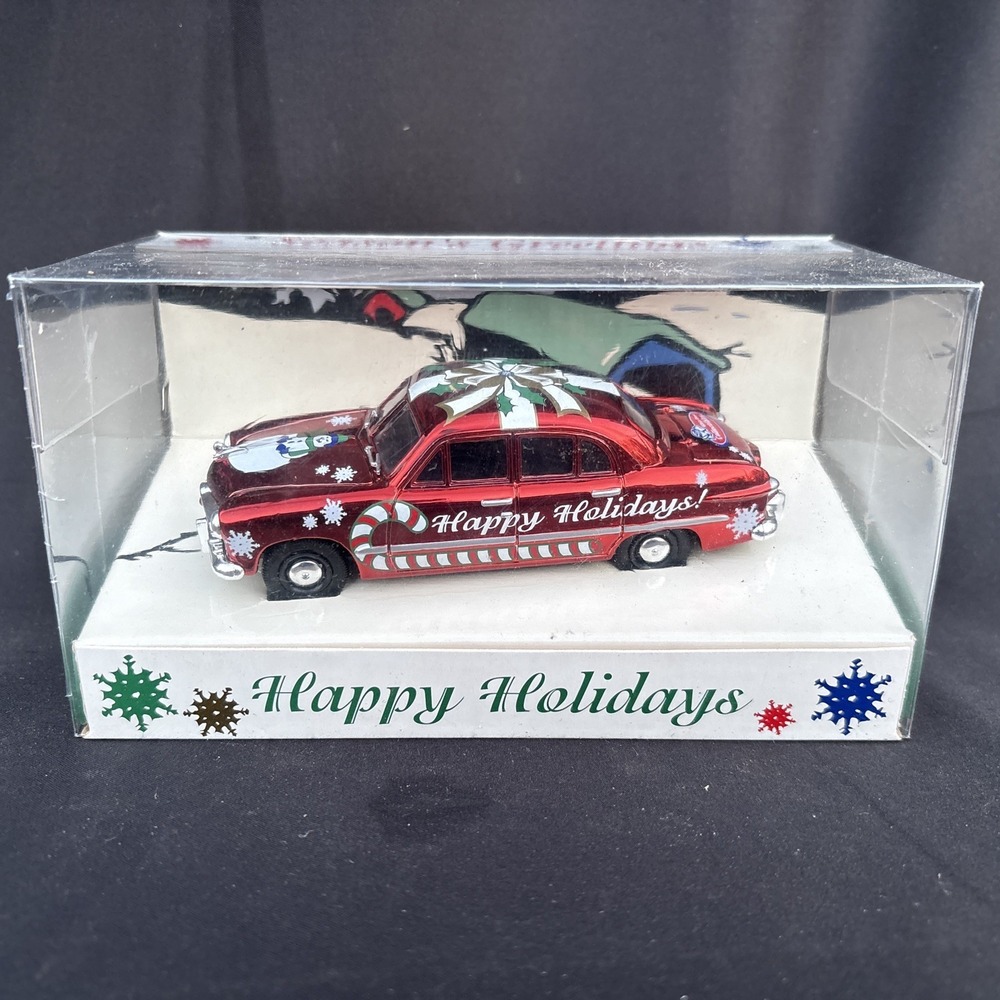 White Rose Collectibles Happy Holidays Christmas Ford Sedan Diecast Car 1:43 NOS